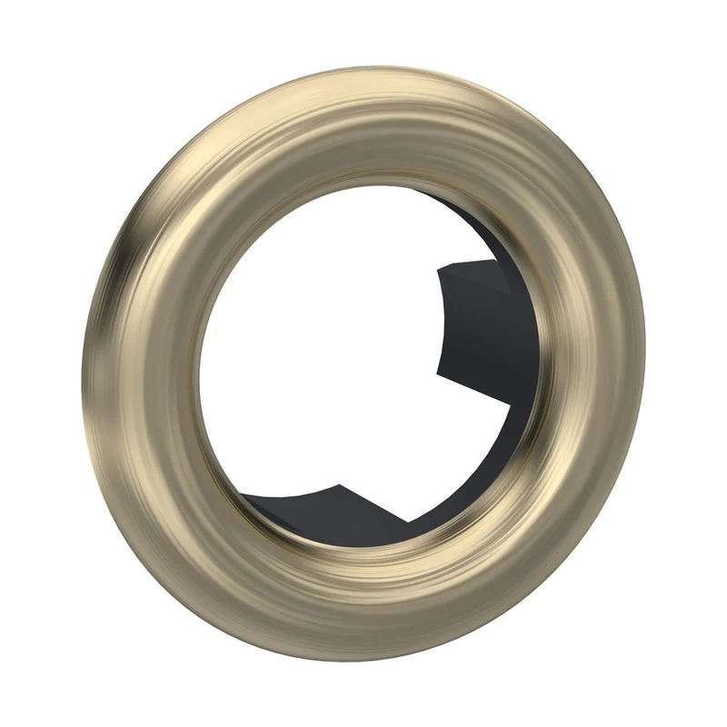 Nuie Basin Accessories Brushed Brass Overflow Cover Contemporary ABS 30.5x30.5x15mm