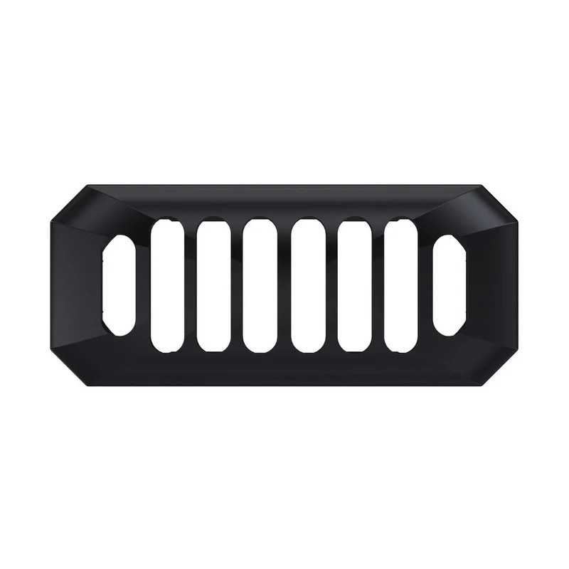 Nuie Basin Accessories Carlton Black Overflow Cover Contemporary Brass ABS 26x50x10mm