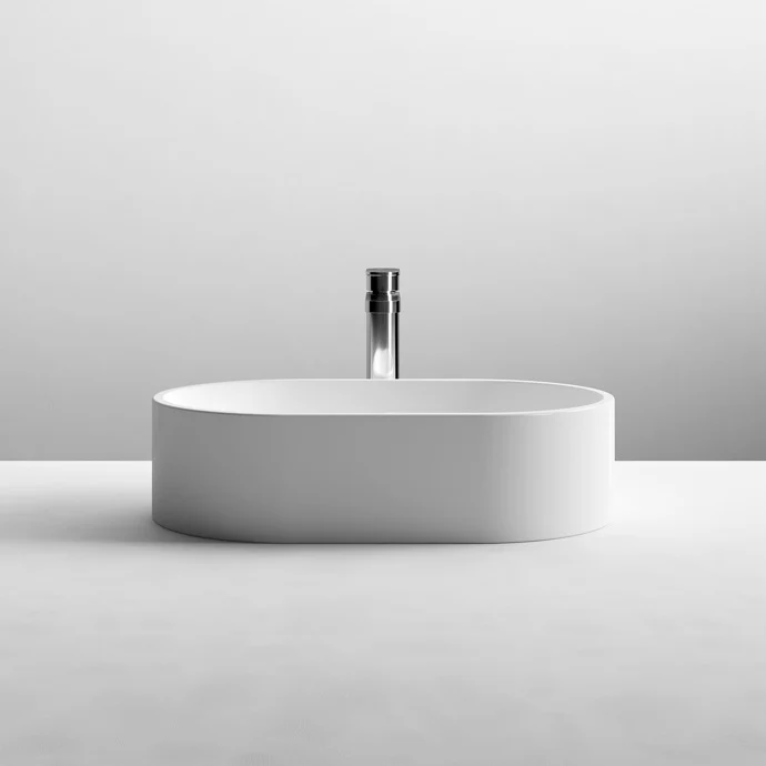 Hudson Reed Rounded Counter Top Vessel Basin - 565 x 350mm