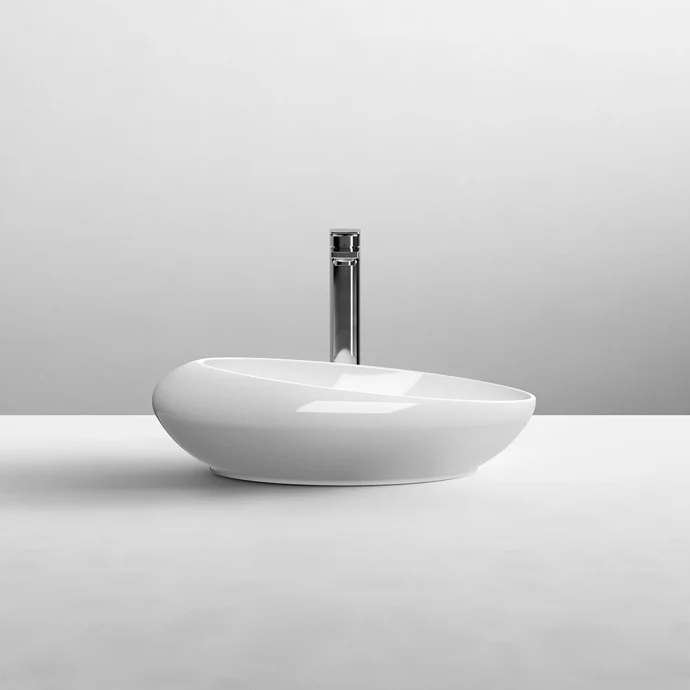 Hudson Reed Oval Counter Top Vessel Basin - 490 x 310mm