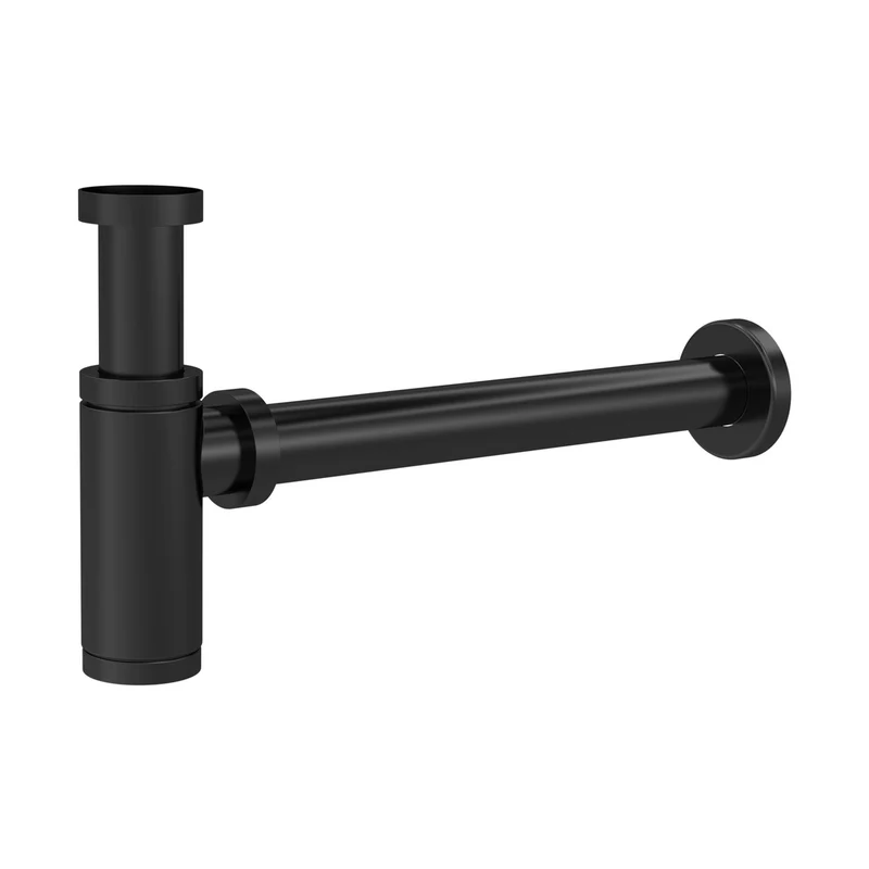 Nuie Basin Accessories Minimalist Bottle Trap Contemporary Black Brass 115x70x51mm
