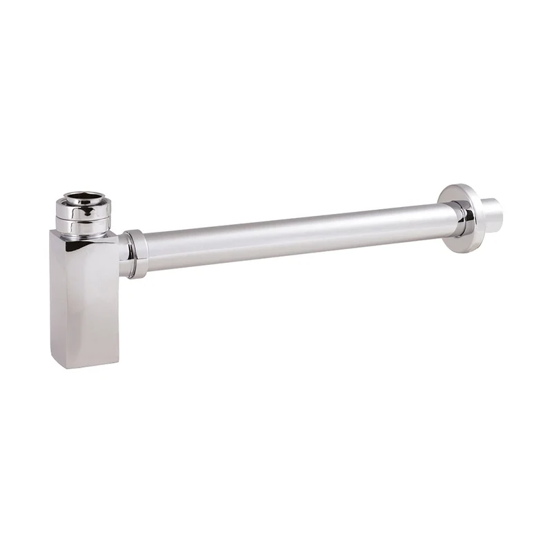 Nuie Basin Accessories Bottle Trap Contemporary Chrome Brass 182x70x70mm