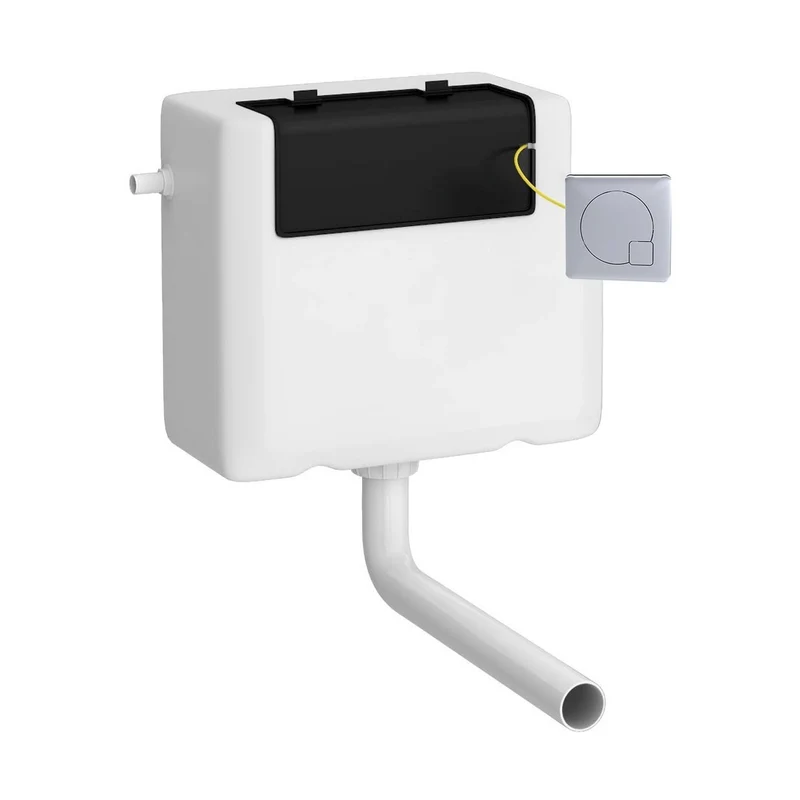 Nuie Concealed Cisterns And Frames Universal Access Cistern & Chrome Square Flush Plate Contemporary Polyethylene 296x340x142mm - XTY8M01
