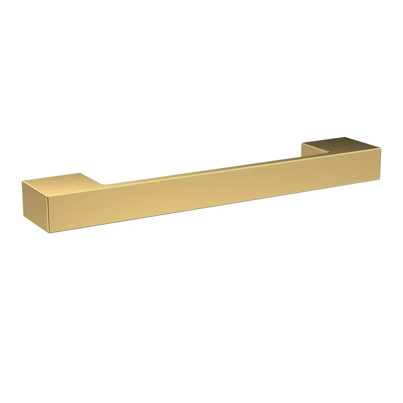 Square D Bar Bar Handle, 152mm Wide With 128mm Centres - Brushed Brass