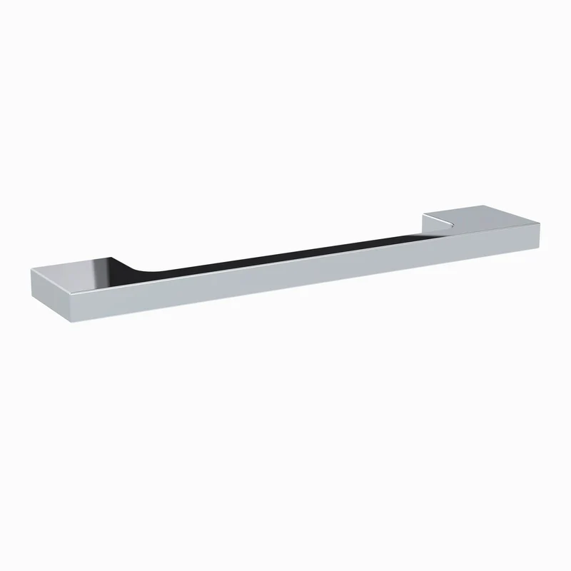 Square D Bar Bar Handle, 152mm Wide With 128mm Centres - Chrome