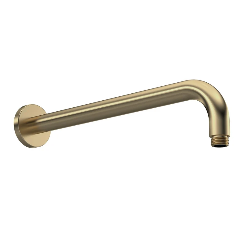 Lana Brushed Brass Round Wall Mounted Shower Arm