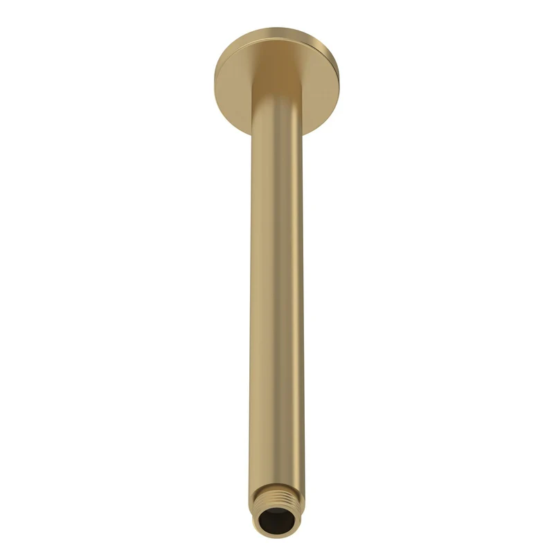 Lana Brushed Brass Round Ceiling Shower Arm 300mm