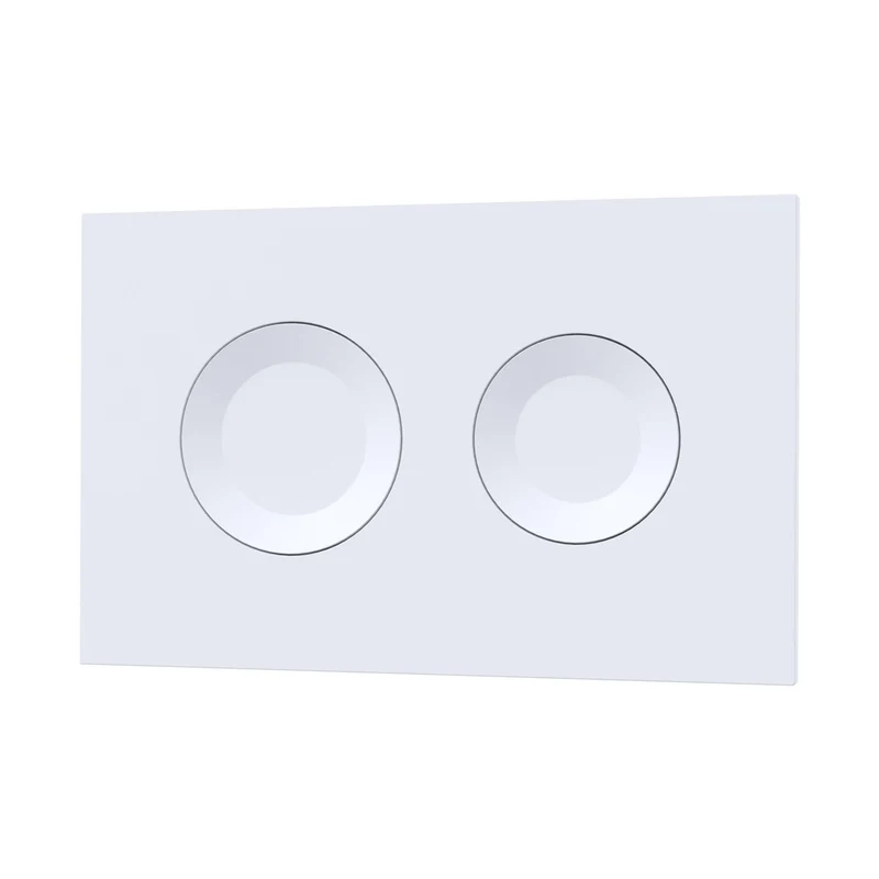 Nuie Concealed Cisterns And Frames Round Dual Flush Push Button White Contemporary Stainless Steel 170x267x11mm