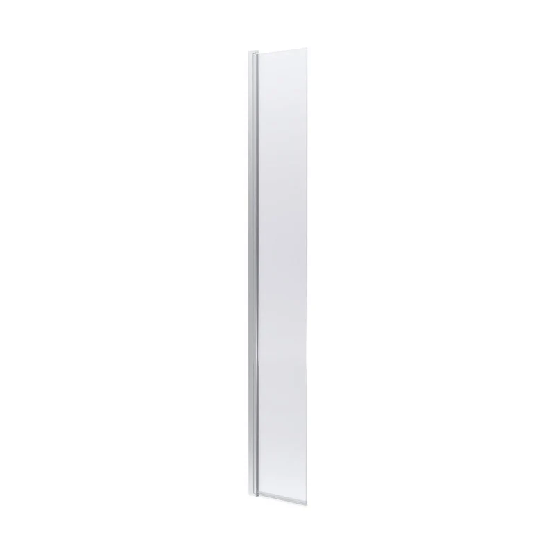 Nuie 300mm Hinged Flipper Screen Contemporary Chrome Aluminium 1850x322x27mm