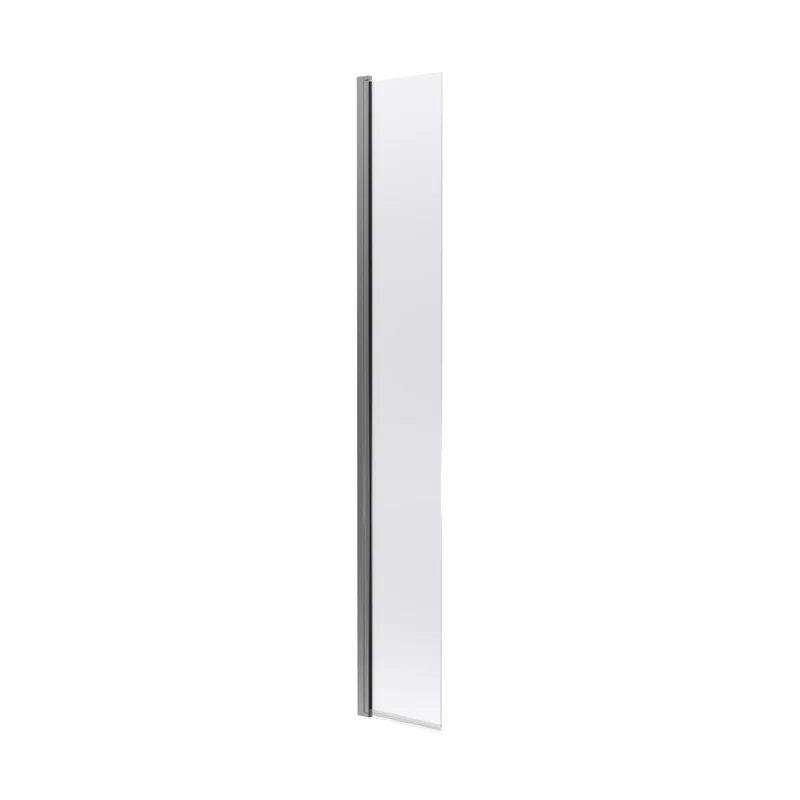 Nuie 1850 X 300 X 8mm Hinged Return Screen Contemporary Brushed Pewter Aluminium 1850x322x27mm