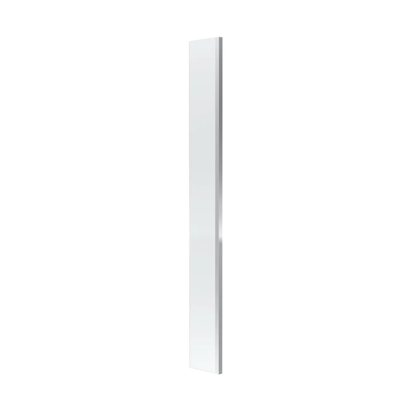 Nuie Wetroom Return Screen 215 X 1850mm Contemporary Chrome Aluminium 1850x215x28mm