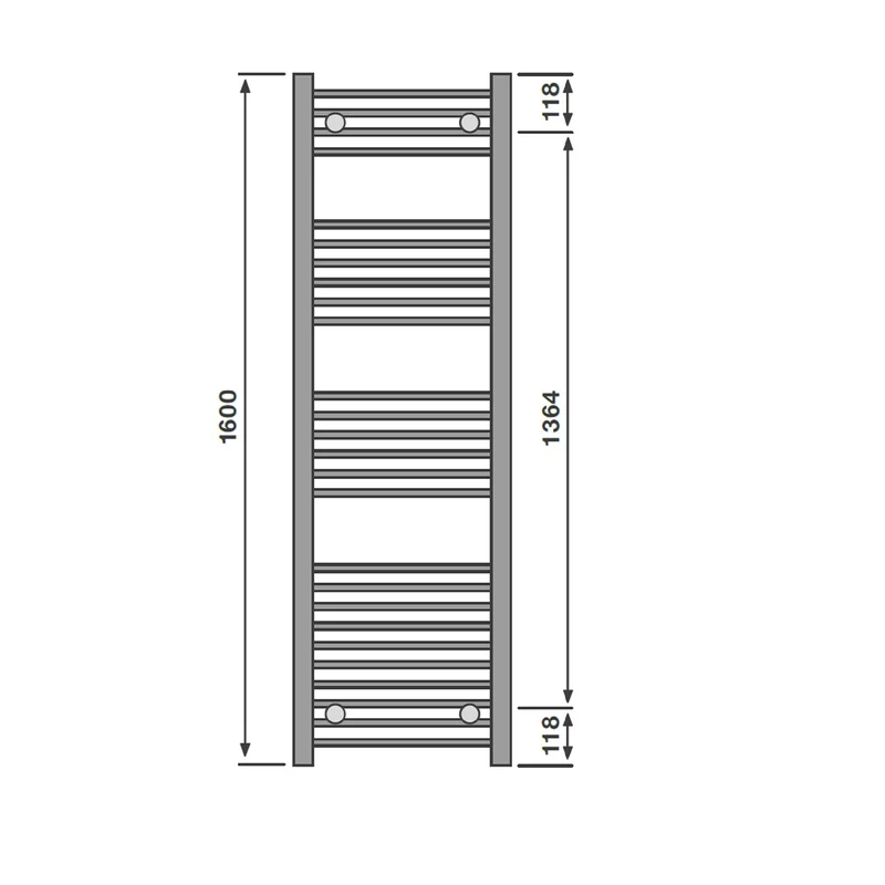 Layla Straight Chrome Dual Fuel Heated Towel Radiator
