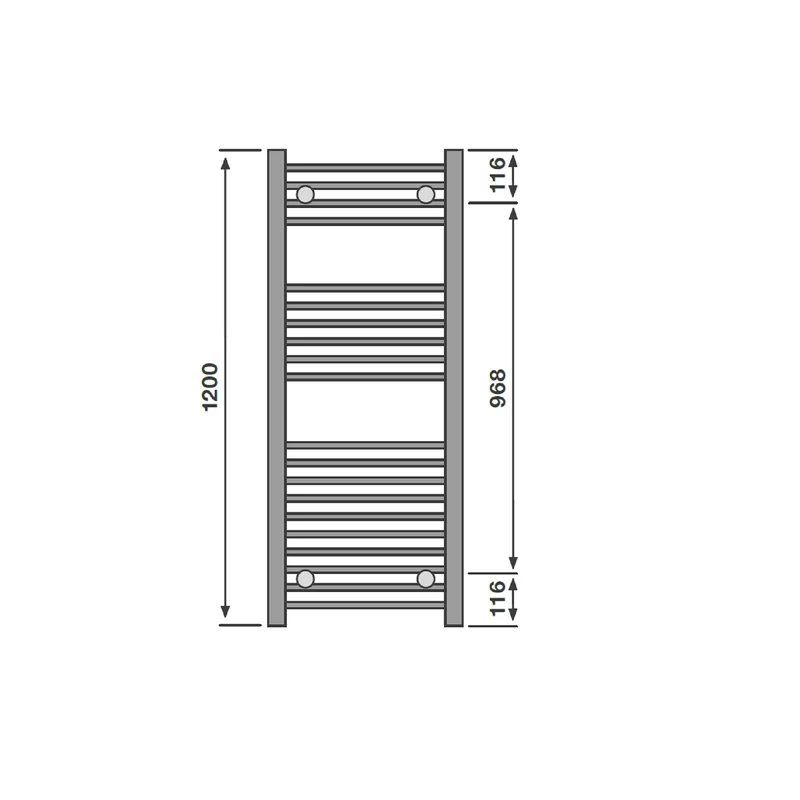 Layla Straight White Heated Towel Radiator