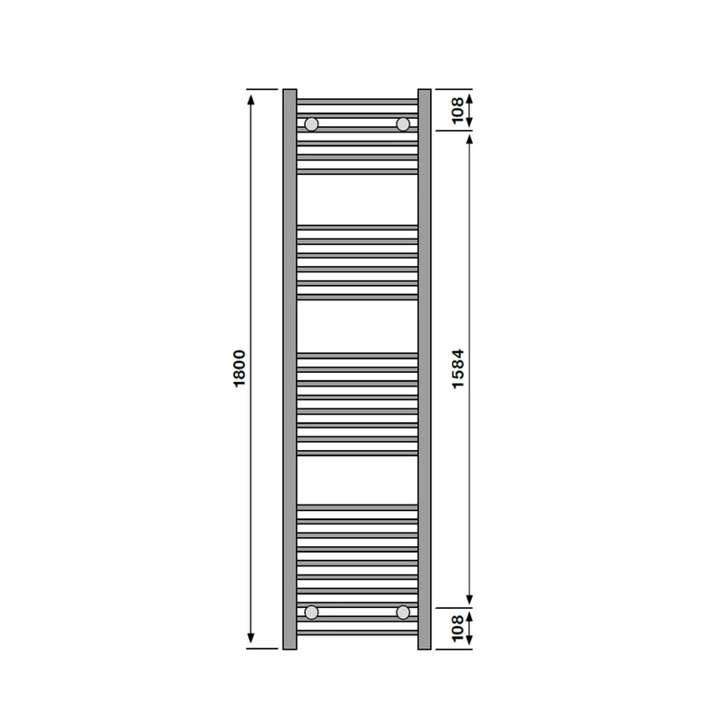 Layla Curved Chrome Dual Fuel Heated Towel Radiator