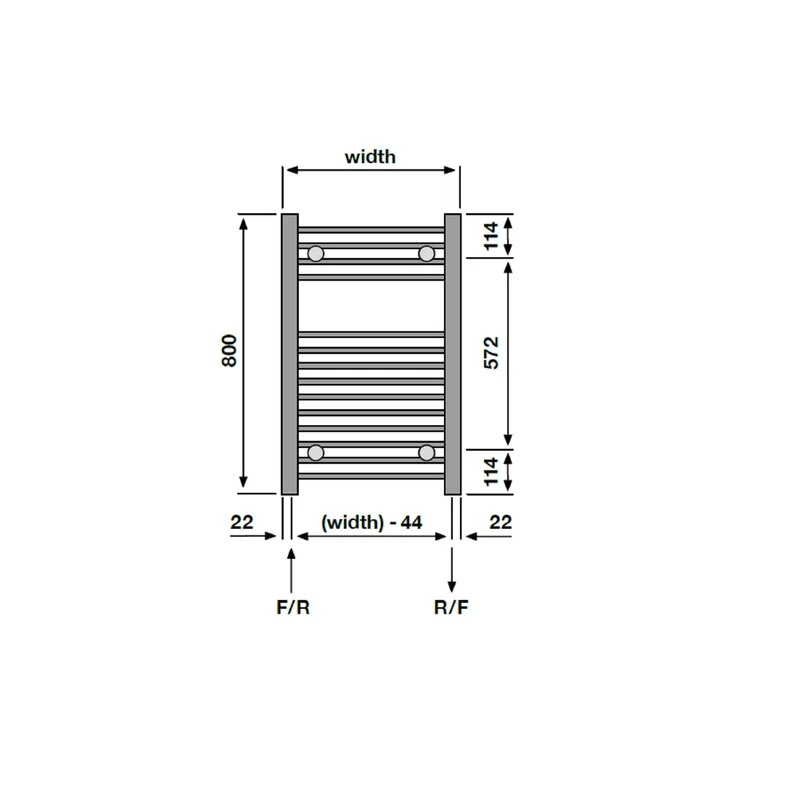 Layla Curved Chrome Heated Towel Radiator