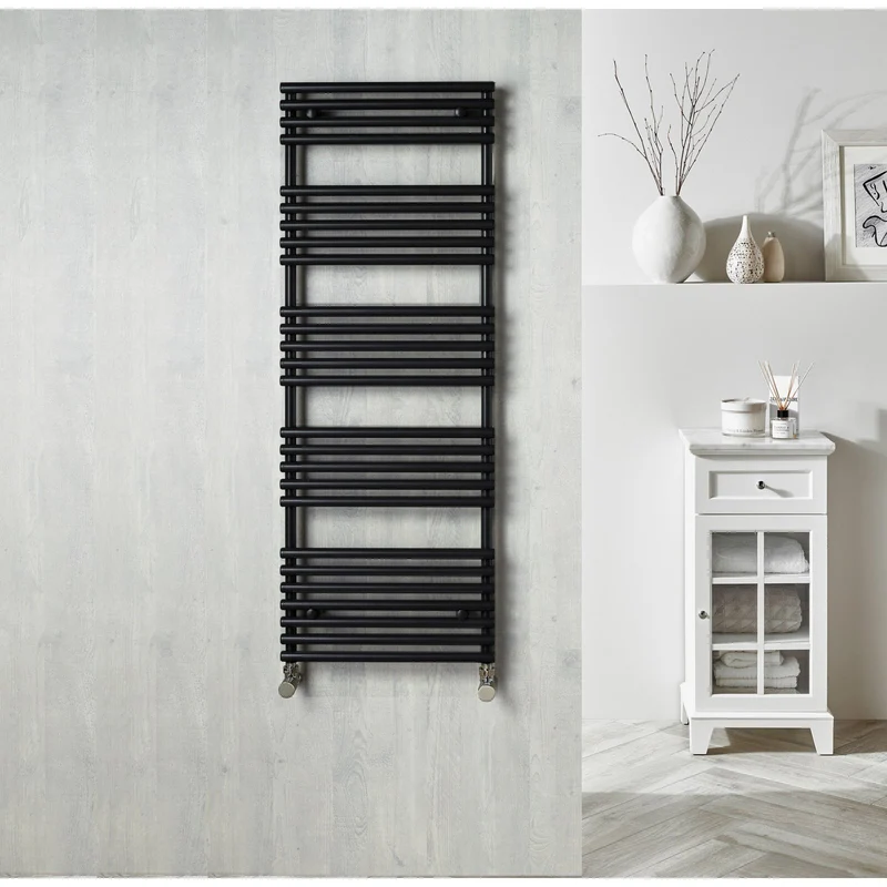 Lana Matt Black Heated Towel Radiator