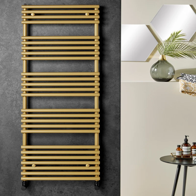 Lana Gold Look Dual Fuel Heated Towel Radiator