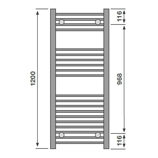 Como Anthracite Dual Fuel Heated Towel Radiator