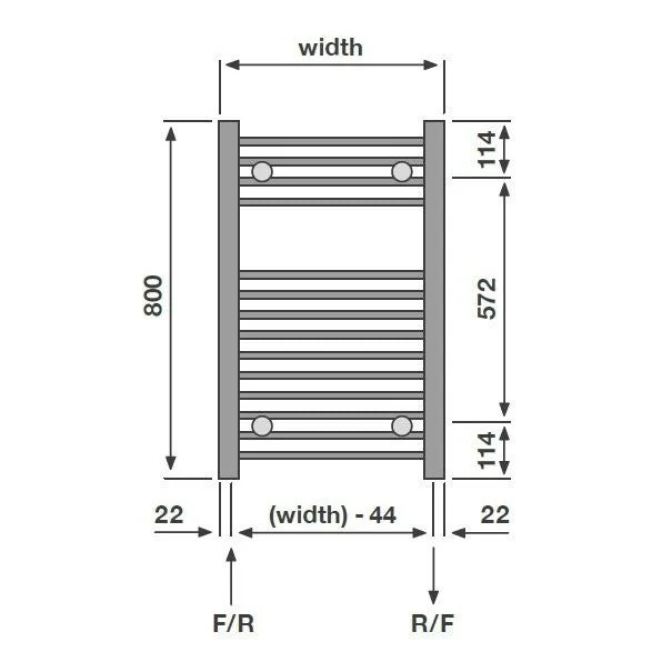 Como Anthracite Heated Towel Radiator