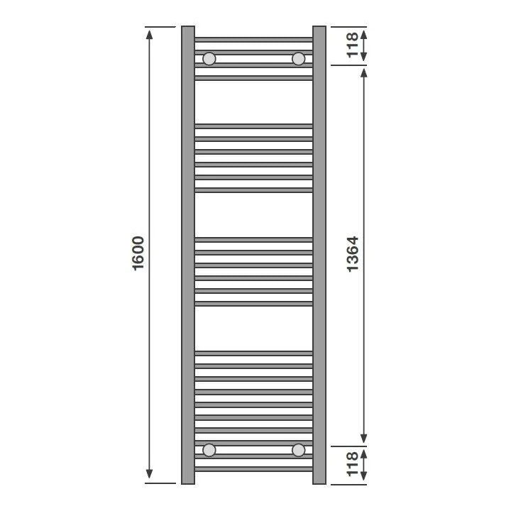 Como Anthracite Heated Towel Radiator