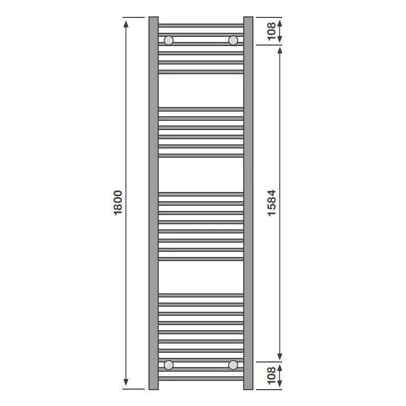 Como Anthracite Heated Towel Radiator