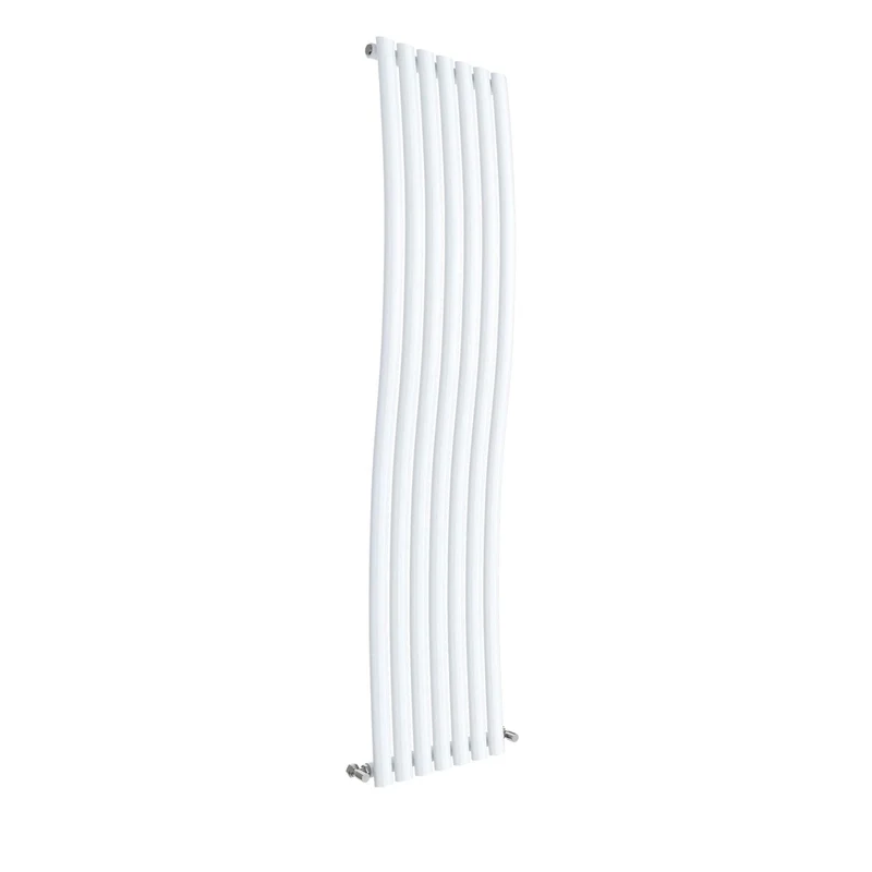 Nuie Revive Wave Designer Radiator 1785 X 413 Contemporary White High Gloss Steel 1785x413x90mm