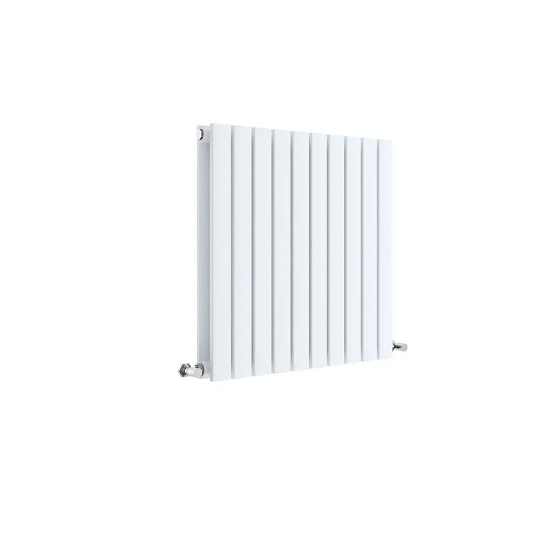 Nuie Sloane Horizontal Double Panel Radiator 600 X 586 Contemporary Satin White Steel 600x586x72mm