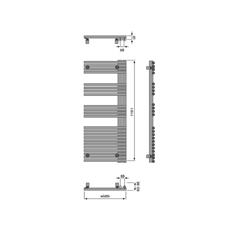 Capri Quartz Beige Dual Fuel Heated Towel Radiator