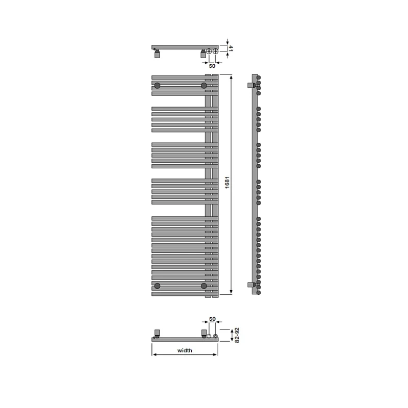 Capri Quartz Beige Heated Towel Radiator