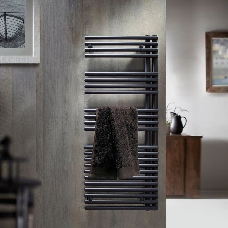 Capri Anthracite Dual Fuel Heated Towel Radiator