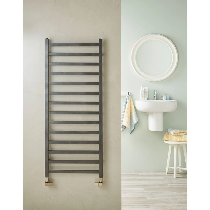 Cape Anthracite Dual Fuel Heated Towel Radiator