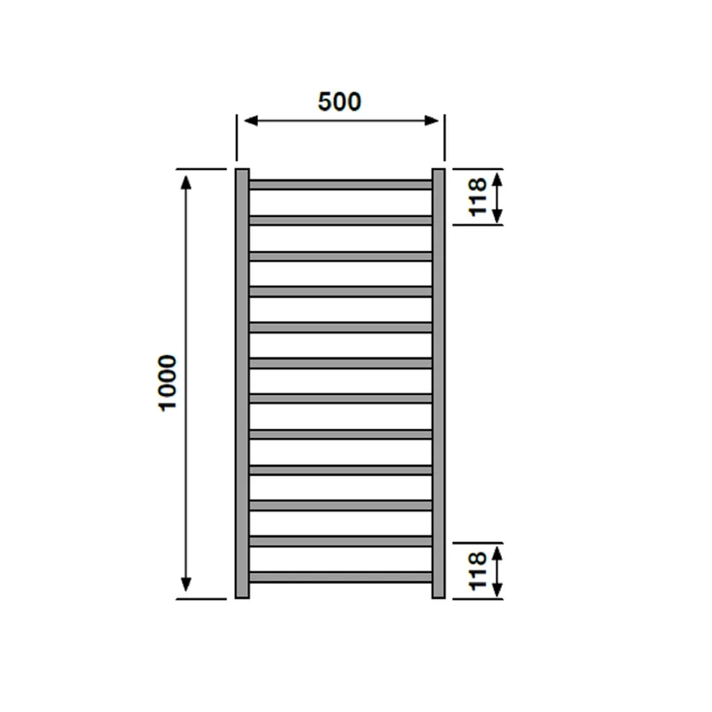 Cape Anthracite Heated Towel Radiator