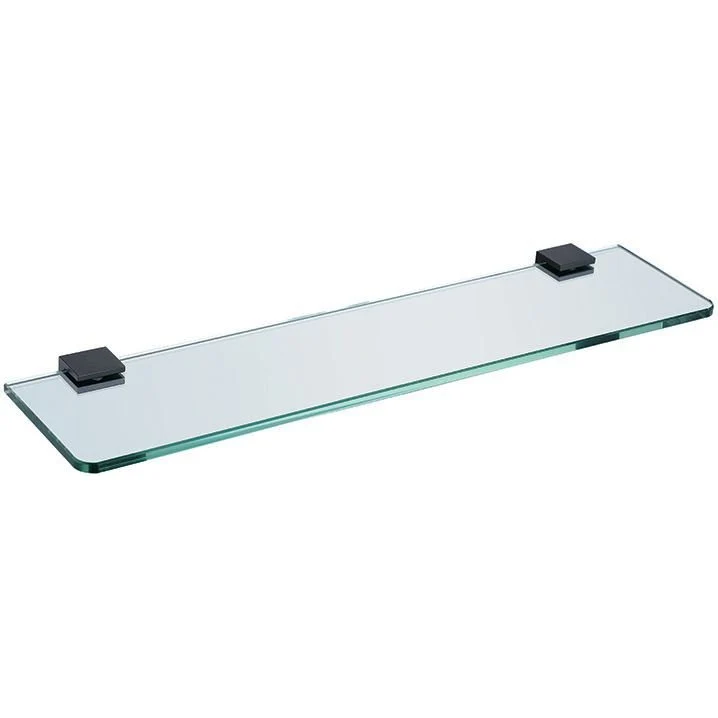 Como Black 500mm Glass Shelf
