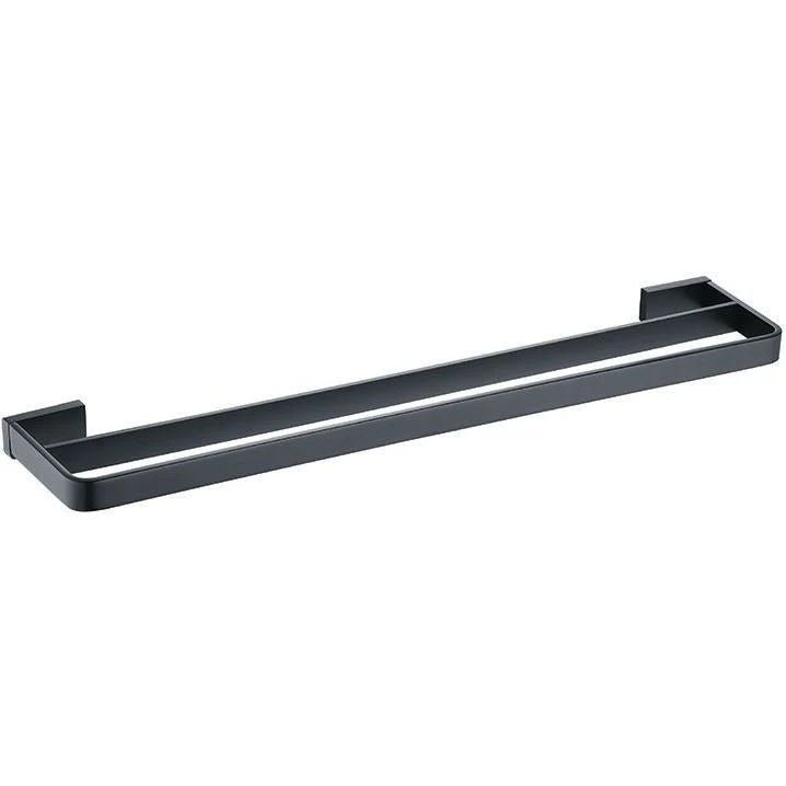 Como Black 600mm Double Towel Rail