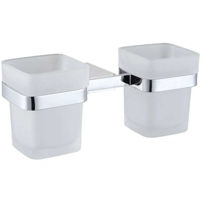 Como Chrome Double Toothbrush Tumbler