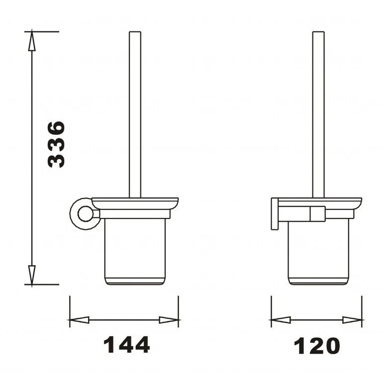 Capri Chrome Toilet Brush Set