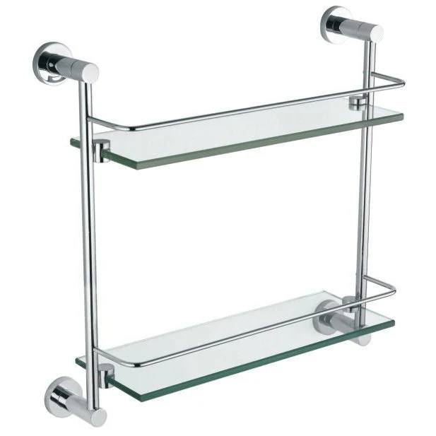Capri Chrome Double Glass Shelf