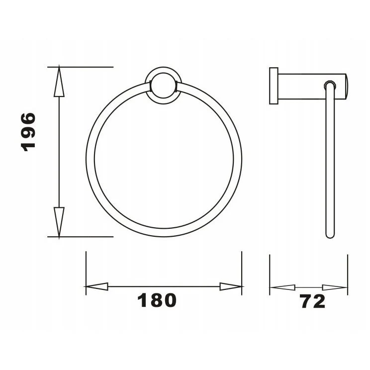 Capri Chrome Towel Ring