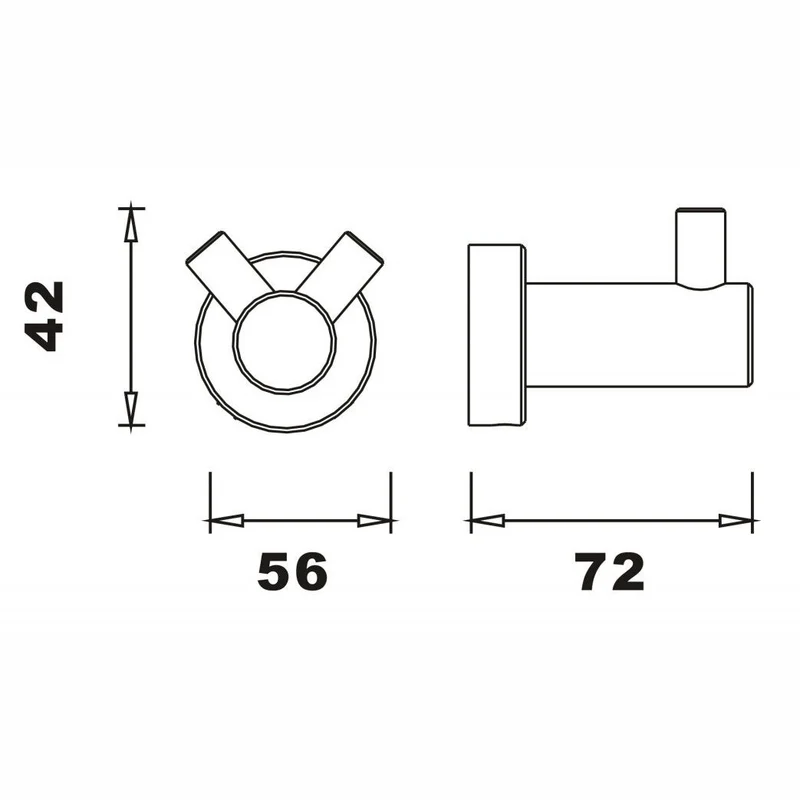 Capri Chrome Robe Hook