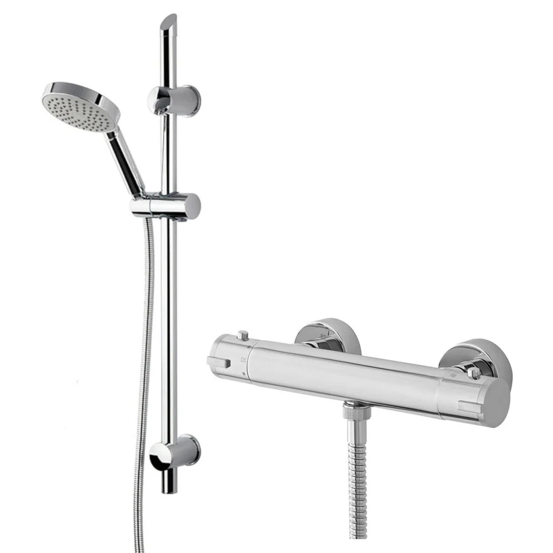 Jenson Exposed Thermostatic Shower Set - Chrome