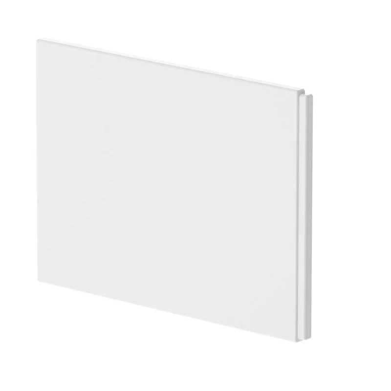 Nuie Shower Bath End Panel (700mm) Contemporary European White Acrylic 500x700x26mm
