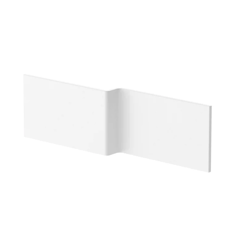 Nuie 1700 Sq Showerbath Front Panel Cw Fixing Contemporary European White Acrylic 500x1700x150mm