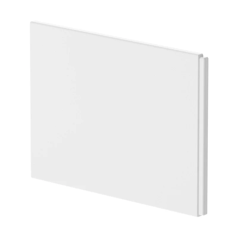 Nuie Shower Bath End Panel (700mm) Contemporary European White Acrylic 510x700x26mm