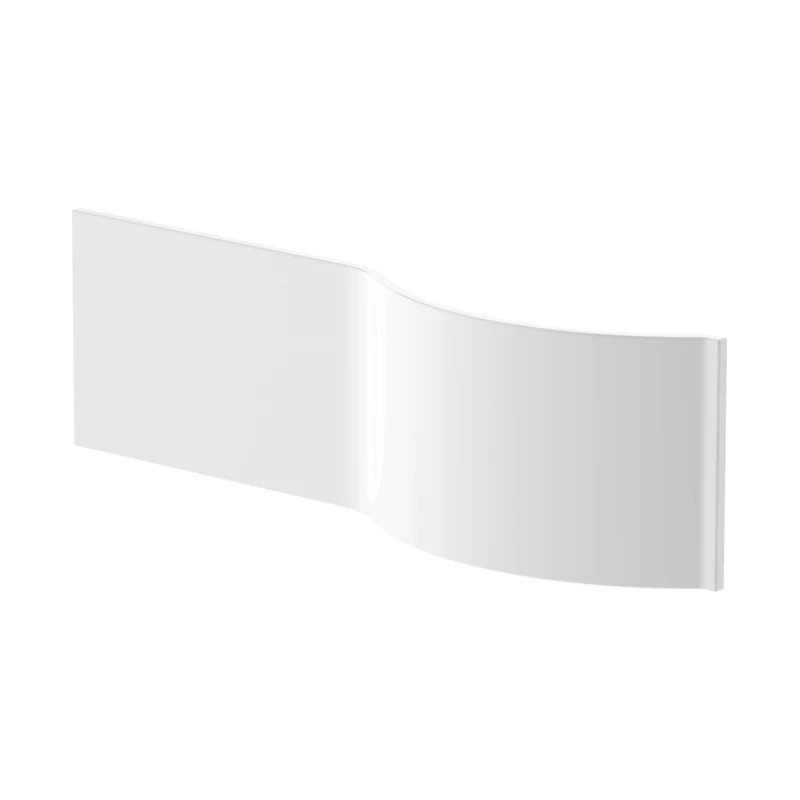 Nuie 1700mm P Shaped Front Panel Contemporary European White Acrylic 500x1700x30mm