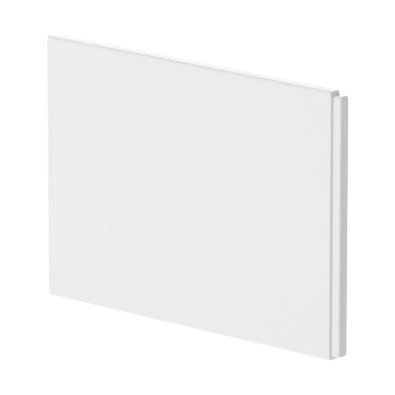 Nuie Shower Bath End Panel (725mm) Contemporary European White Acrylic 500x725x26mm