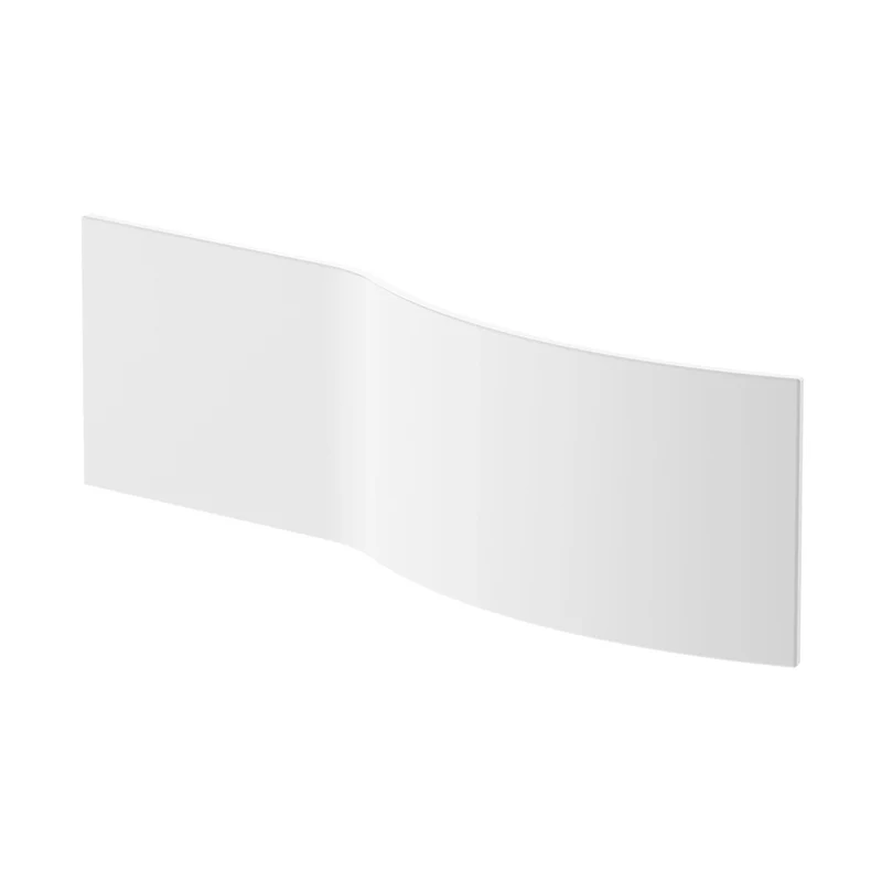 Nuie 1700 B Shaped Front Panel Cw Fixing Kit Contemporary European White Acrylic 500x1800x30mm