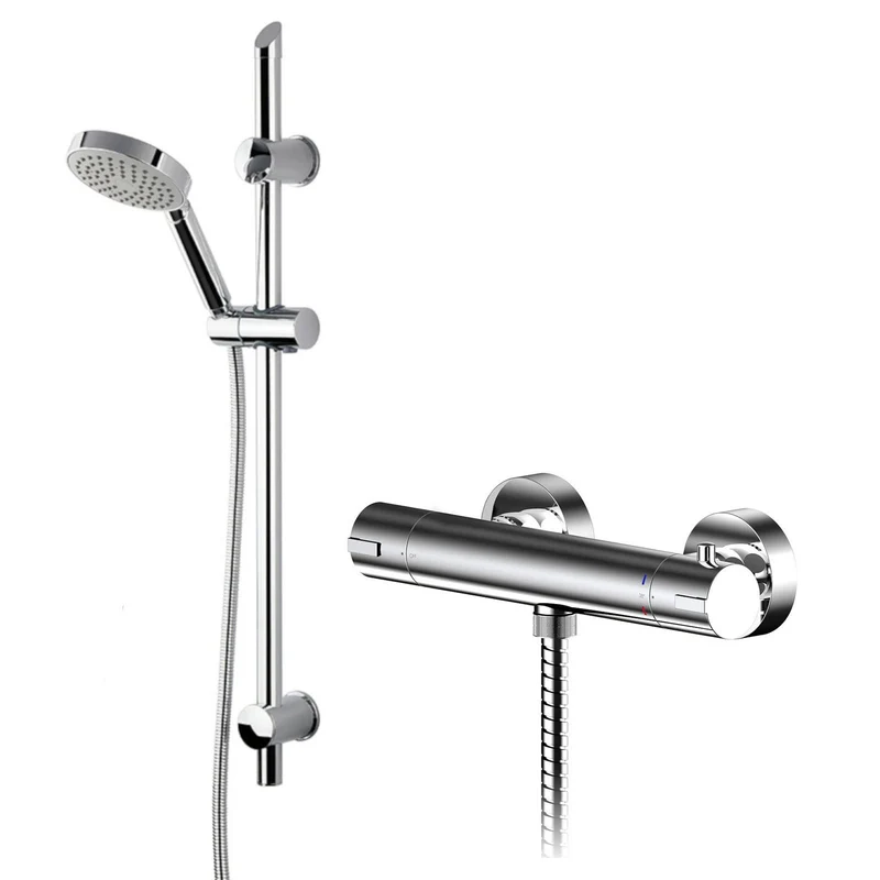 Lana Exposed Thermostatic Shower Set - Chrome