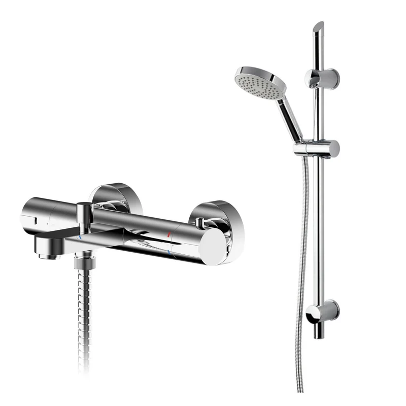 Lana Exposed Thermostatic Bath Shower Set - Chrome