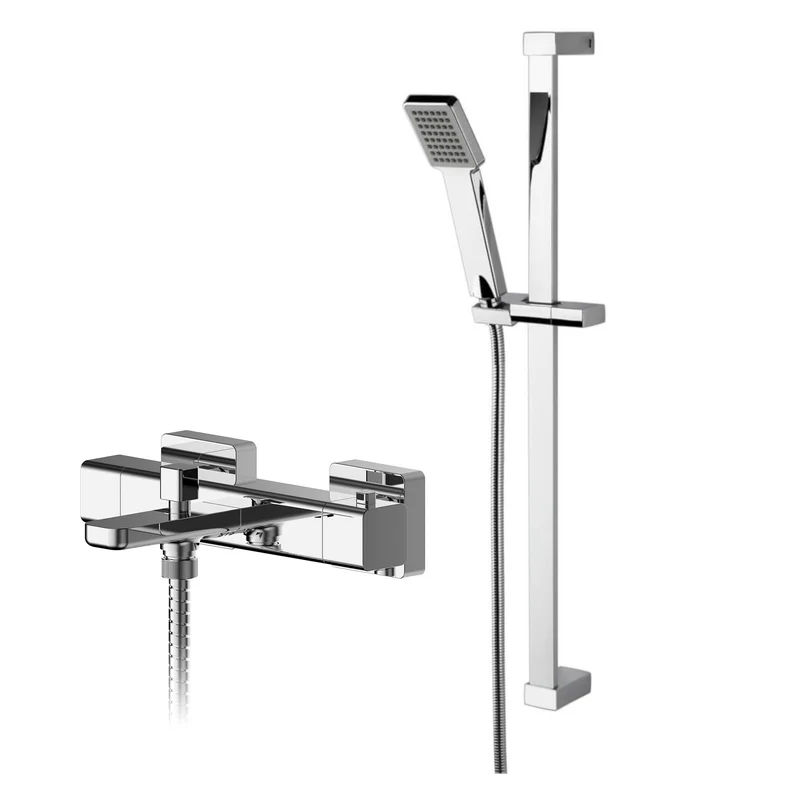 Cape Exposed Thermostatic Bath Shower Set - Chrome