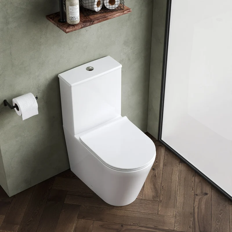 Lana Rimless Close Coupled Back To Wall Toilet & Soft Close Seat